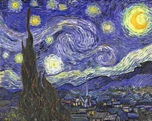 Starry Night by Vincent Van Gogh Giclee Fine Art Print Reproduction on Canvas - Picture 1 of 1