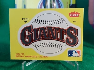 1986 Fleer Sticker #5 Giants Baseball's Famous Feats - Back Hack Wilson - Picture 1 of 2