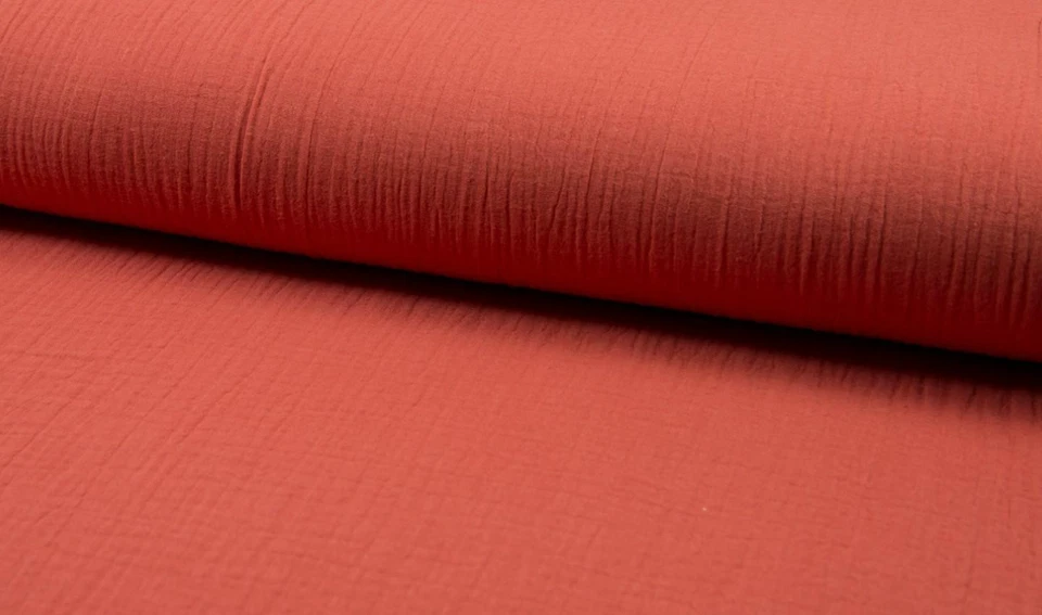 Bambino Double Gauze Muslin Fabric Material PEACH - Image 1 of 1