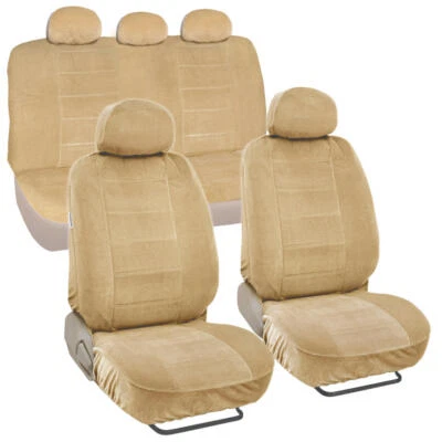 Juego de 9 fundas de asiento de coche Encore material beige tela acolchadas Foto 1 de 4