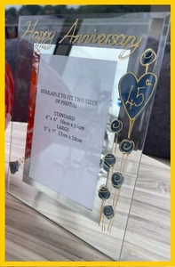 Personalised/Non Personalised 45th Anniversary Frames Port 3 Designs/2 Sizes - Picture 1 of 28