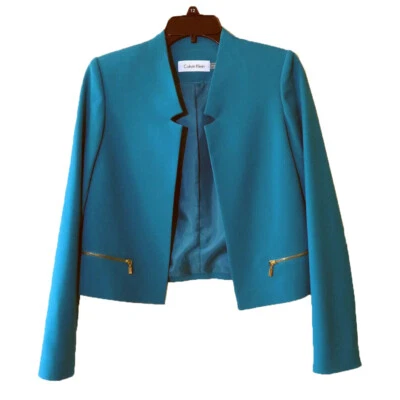 Calvin Klein Petite Size Long Sleeve Open Front Jacket, Size-6P - Image 1 of 2