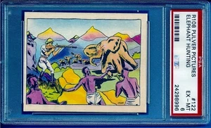 Imágenes en polvo R108 1935 #122 caza de elefantes PSA 6 - Imagen 1 de 2