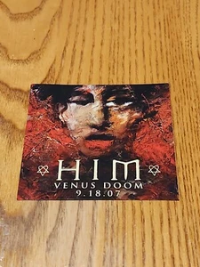 H.I.M. Venus Doom original Promo band Bumper Sticker HIM His Infernal Majesty - Picture 1 of 2