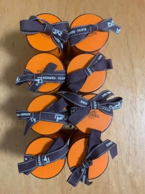 Hermes Caja Vacía Sarga Juego de 8 Cajas de Regalo de Almacenamiento Naranja Auténticas con Cintas Foto 1 de 4