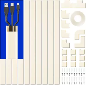 Cord Cover Wall, 157in Cord Hider Wall Mounted TV, Wire Covers for Cords Cable - Picture 1 of 9