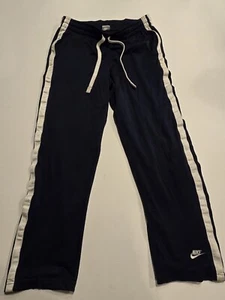 Vintage Nike Y2K Navy Blue Mens Sweatpants Joggers size Medium Gray Tag Jersey - Picture 1 of 9
