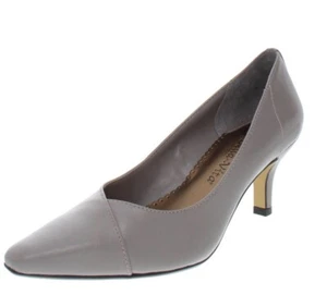 Women’s Bella Vita Graceful Gray Leather Pumps Shoes 1.5” Heel Excellent LN Sz 7 - Picture 1 of 11