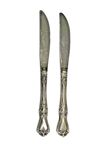 "Precious Rose" Rogers Co Stainless Flatware Knives Korea Lot of 2 -Replacements - Picture 1 of 8
