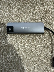 VEMONT- USB 3.0 X 3 + Gigabit Ethernet NIC Network Adapter + Fast Charger Port - Picture 1 of 5