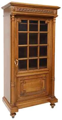 Antique Vitrine, French Louis XVI Style, Walnut,  Display Cabinet, 18-1900s!! - Image 1 of 4