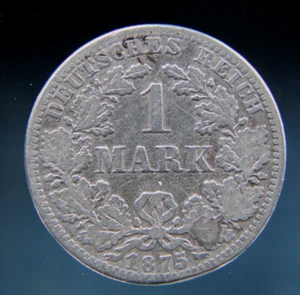 Germany, 1 mark, 1875-A, silver coin 0.900 - Picture 1 of 2