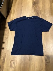 Camiseta De Colección Hanes Azul X- Temp Manga Corta Para Hombre Mediana M S/S Usada en Excelente Condición - Imagen 1 de 9
