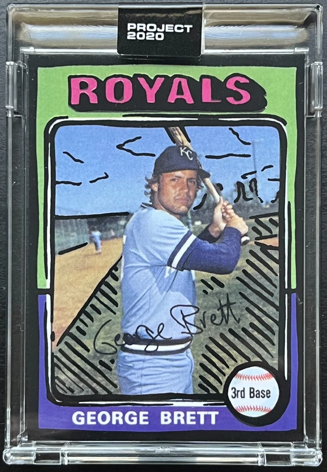 Topps PROJECT 2020 #232 - 1975 George Brett by Joshua Vides - Print Run: 2243 - Image 1 of 1