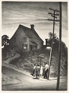 MABEL DWIGHT : Dusk, Staten Island : Archival Art Print - Picture 1 of 2