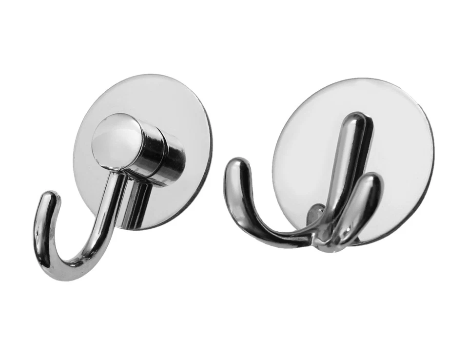 Exklusiv Edelstahl Garderobenhaken selbstklebend Klebehaken Handtuchhalter Haken - Bild 1 von 1