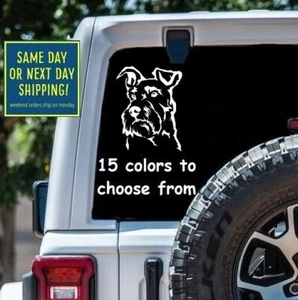 8 Size SCHNAUZER FACE STICKER DECAL Car Window MacBook Laptop Tablet Bottle - Picture 1 of 2