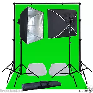 Linco Lincostore Complete Studio Lighting Backdrop Stand Photo Light Kit - Picture 1 of 12