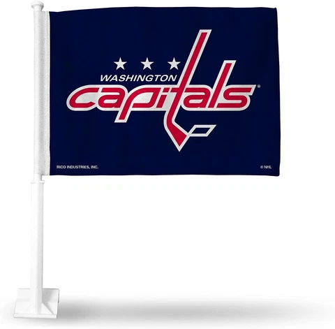 WASHINGTON CAPITALS NHL DOUBLE SIDED TEAM LOGO 20" CAR FLAG FREE SHIPPING Cover