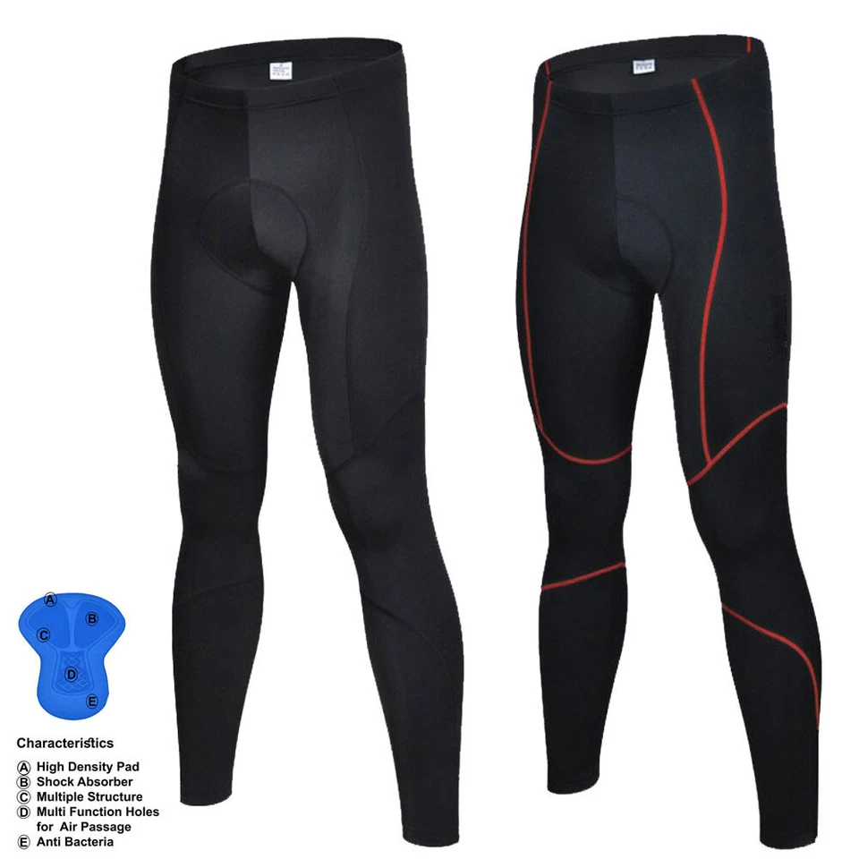 Mens Compression Cycling Tights Padded cycle trouser  long pant Racing Sports - Image 1 of 1