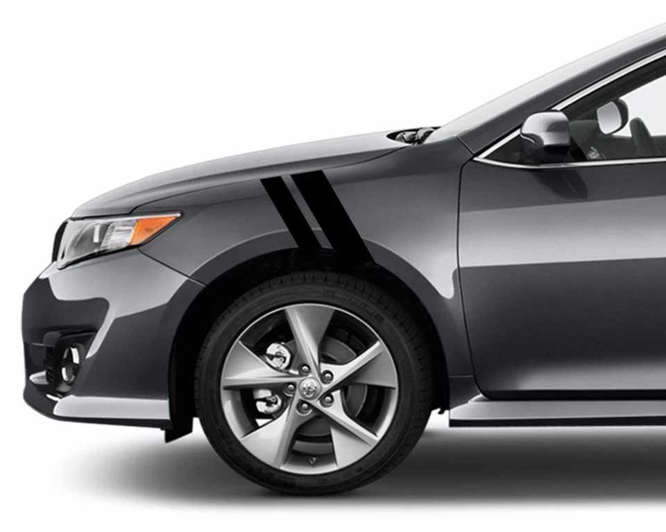 2"&3" Fender Hash Bar Marks vinil rally esporte corrida listras (adequado para Toyota CAMRY) - Imagem 1 de 4