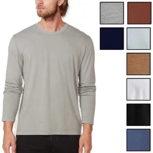 Camiseta para hombre James Perse de algodón tejido MLJ3351 manga larga cuello redondo - Imagen 1 de 19
