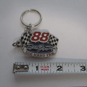 Vintage 90s Dale Jarrett Pewter Keychain Nascar Racing Stock Car #88 1997 - Picture 1 of 2