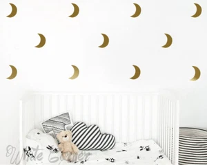Crescent Moon Wall Decals, Moon Decals, Modern Decals, Vinyl Wall Decals ga22 - Picture 1 of 8
