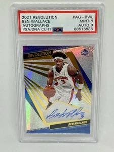 2021 NBA Panini Revolution Ben Wallace Auto PSA 9 Mint Auto 9 NBA Champion 2004 - Picture 1 of 4