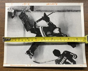 RARE 1980 Blackhawks Veisor John Marks Original Photo Bill Wippert Buffalo AUD - Picture 1 of 2