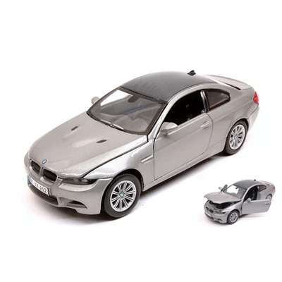 BMW M3 COUPE' 2007 SILVER 1:24 Motormax Auto Stradali Modellino Nuovo - Immagine 1 di 3