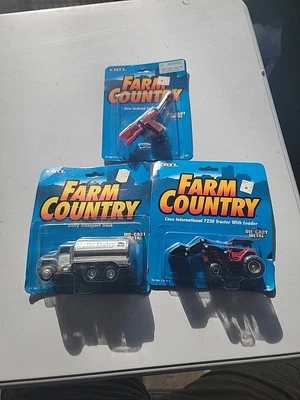 Ertl Farm Country 3 Piece Set. New. Dairy Truck,  Case Tractor, Square Baler. - Image 1 of 4