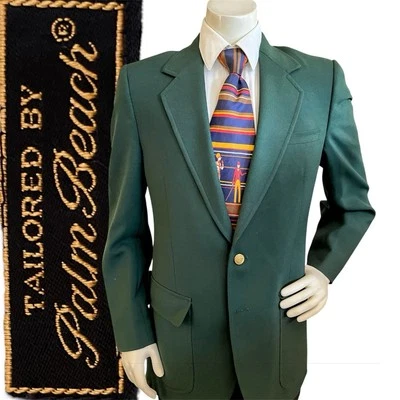 Blazer PALM BEACH Hombres 40R Masters Verde Country Club Blazer Botón Dorado EE. UU. Foto 1 de 4