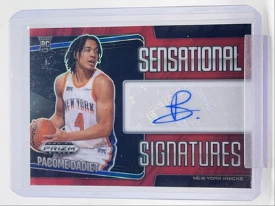 PACOME DADIET 2024-25 PRIZM BLACK SENSATIONAL ROOKIE RED RC AUTO /99 Q4370 - Image 1 of 2