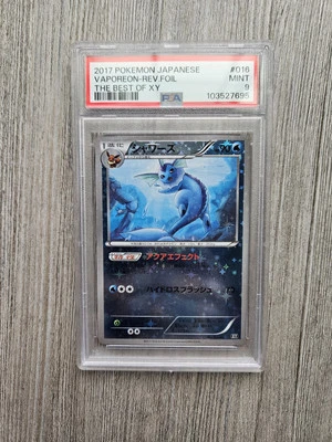 2017 POKEMON JAPANESE THE BEST OF XY #016 VAPOREON-REVERSE FOIL PSA 9 - Image 1 of 2