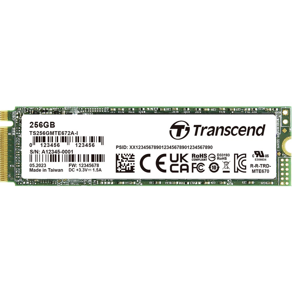 Transcend  256 GB Interne PCIe SSD   TS256GMTE672AI-VS1 - Bild 1 von 1