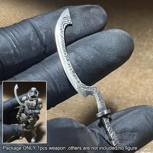 1/18 1/12 Metall Sichelform Schwert Waffe Dekor für 3,75" 6" Actionfigur - Bild 1 von 2