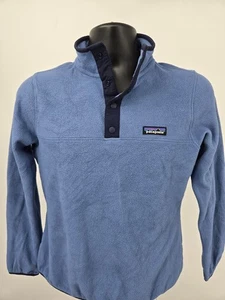 Patagonia Womens Fleece Jacket Small Blue Snap-T Micro D Pullover Hiking 26020 - Picture 1 of 16