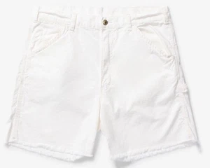 POLO RALPH LAUREN MENS CUTOFFS FULL LENGTH DENIM SHORTS - WHITE - Picture 1 of 7
