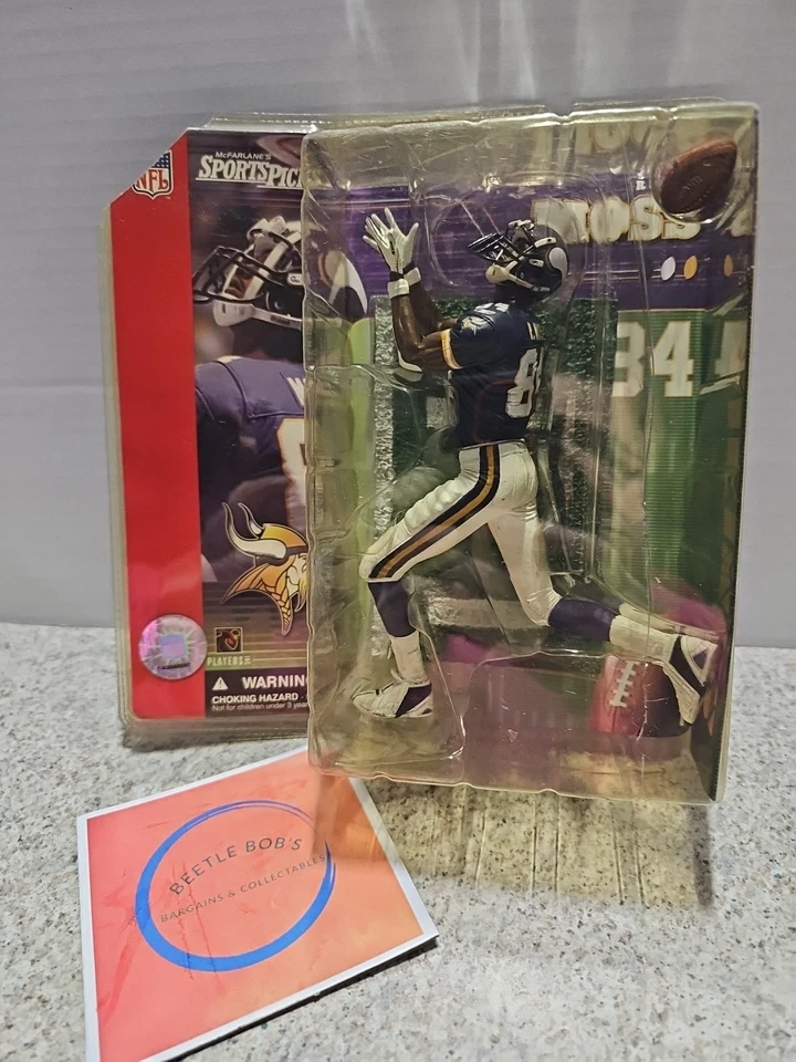 De colección 2001 McFarlane NFL Minnesota Vikings Randy Moss #84 Serie 1 LEER Foto 1 de 4