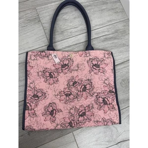 Victoria's Secret Rosa Floral Lona Bolso de Mano Cartera NUEVO - Imagen 1 de 4