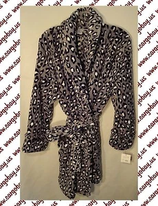 Misses Gray Leopard Tie Front Robe Large or Extra Large You Choose - Picture 1 of 1