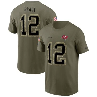 Nike Tampa Bay Buccaneers Tom Brady 2021 NFL Salute to Service T-Shirt Men’s 3XL - Image 1 of 3