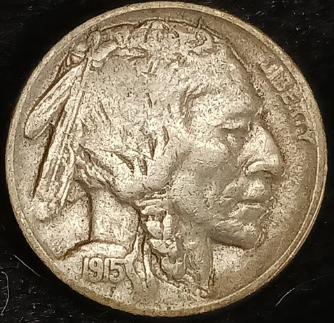 1915-D Buffalo Nickel 5 Cents~Scarce Date~XF Cover