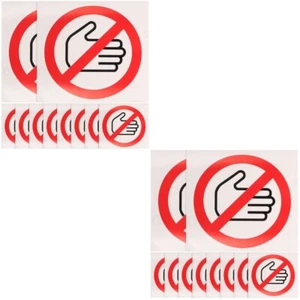  2 Count Aufkleber Für Warnschilder No Touch Arbeit Sicherheitsschild - Zdjęcie 1 z 12