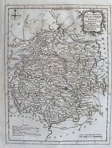 1764 Antique map - Herefordshire - by Thomas Kitchin - Picture 1 of 2