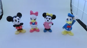 Vintage Disney Ceramic Figurines Mickey and Minnie Mouse Donald and Daisy Duck - Picture 1 of 4