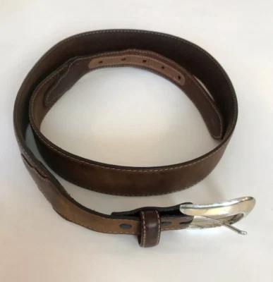 Cinturón clásico Silver Creek para hombre talla 38 vaquero de cuero marrón occidental Foto 1 de 4