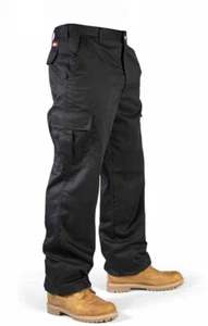 Lee Cooper Trousers LCPNT205 Mens Workwear Cargo Trousers Black - Picture 1 of 10