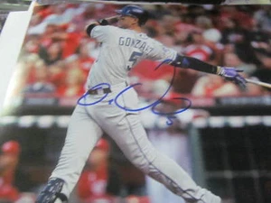 Carlos Gonzalez Colorado Rockies Signed 11x14  Photo COA 2 - Picture 1 of 1